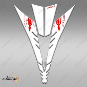 ADESIVI 3D Y FRONTALE ROSSO BIANCO