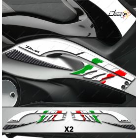 STICKERS 3D BOOMERANG PROTECTION SCRATCHES FOR YAMAHA TMAX 08-11 TRICOLOR WHITE