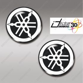 2 ADESIVI DIAPASON BIANCO NERO RESINATI 3D