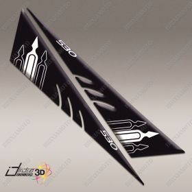 ADESIVI RESINATI 3D FASCE BIANCO NERO