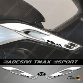 STICKERS BOOMERANG RESINED 3D COMPATIBLE YAMAHA T-MAX 500 01-07 WHITE BLACK