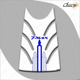 PROTECTION SPORTELLO TANK ADHESIF 3D PER YAMAHA T MAX 2008 500 BLANC BLUE