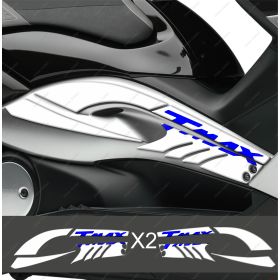 STICKERS 3D BOOMERANG PROTECTION SCRATCHES FOR YAMAHA TMAX 08-11 WHITE BLUE