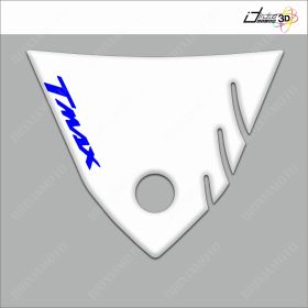 ADHESIF STICKERS 3D DE QUEUE COMPATIBLE SCOOTER YAMAHA T-MAX 530 2012 BLANC BLEU