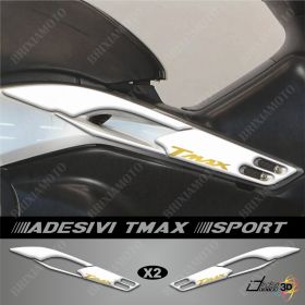 STICKERS BOOMERANG RESINED 3D COMPATIBLE YAMAHA T-MAX 500 01-07 WHITE GOLD SPORT