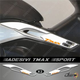 ADHESIFS BOOMERANG RESINE 3D COMPATIBLE YAMAHA T-MAX 500 01-07 BLANC ORANGE