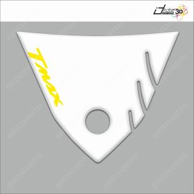 ADHESIF 3D DE QUEUE COMPATIBLE SCOOTER YAMAHA T-MAX 530 2012 BLANC JAUNE