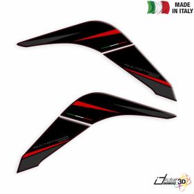 SIDE STICKERS RESINED BLACK FITS DUCATI MULTISTRADA 950 2017-2018