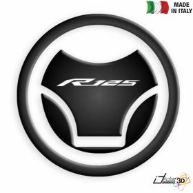 FUEL CAP STICKER RESINED BLACK FITS YAMAHA YZF R 125 2008-2018