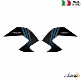 SIDE STICKERS RESINED BLACK BLUE FITS YAMAHA MT-07 700 TRACER 2017-2019