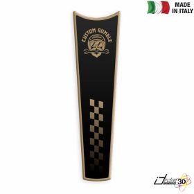 TANK AUFKLEBER 3D SCHWARZ BRONZE FUR DUCATI SCRAMBLER 800 CAFE RACER 2017-2018
