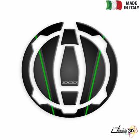 ADESIVO TAPPO BENZINA 3D NERO VERDE FOR