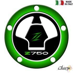 TANKDECKEL AUFKLEBER BEHARZTE SCHWARZ GRUN FUR KAWASAKI Z 750 2007-2012