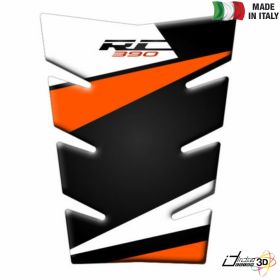 TANK PAD STICKER RESINED BLACK ORANGE FITS KTM RC 390 2017-2018