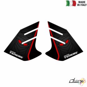 SIDE STICKERS RESINED BLACK RED FITS YAMAHA XT 1200 Z SUPERTENERE 2012-2013