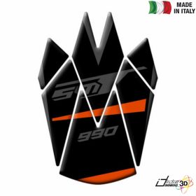 TANK AUFKLEBER 3D BK SILBER ORANGE FUR KTM SM-T SUPERMOTO T 990 2009-2013