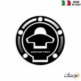 ADESIVO TAPPO BENZINA 3D NERO BIANCO FOR