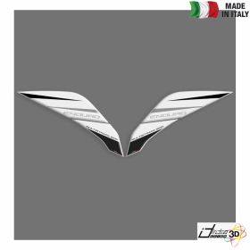 ADESIVI LATERALI RESINA NERO BIANCO FOR