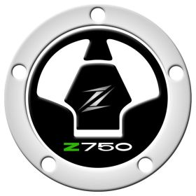 FUEL CAP STICKER RESINED BLACK WHITE FITS KAWASAKI Z 750 2007-2012