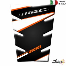 TANKSCHUTZ AUFKLEBER BEHARZTE SCHWARZ WEISS FUR KTM RC 200 2015-2016