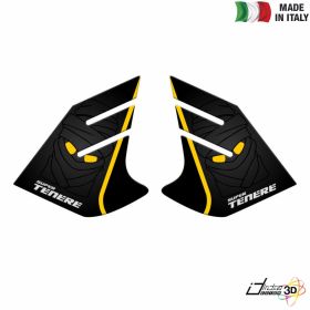 SIDE STICKERS RESINED BLACK YELLOW FITS YAMAHA XT 1200 Z SUPERTENERE 2012-2013