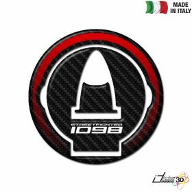 FUEL CAP STICKER RESINED CARBON RED FITS DUCATI STREETFIGHTER 1098 2009-2014