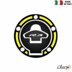 FUEL CAP STICKER RESINED FLUO FITS YAMAHA YZF R3 321 2014-2019