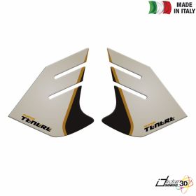 SIDE STICKERS RESINED GOLD BLACK FITS YAMAHA XT 1200 Z SUPERTENERE 2014-2017