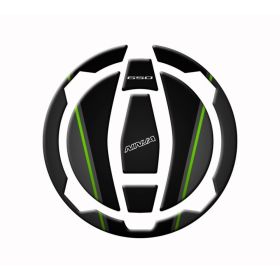 TANKDECKEL AUFKLEBER BEHARZTE GRUN FITS KAWASAKI NINJA 650 2016-2017