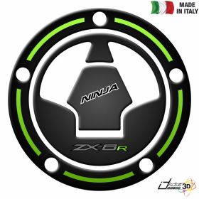 FUEL CAP STICKER RESINED GREEN FITS KAWASAKI ZX-6R 600 2010-2017