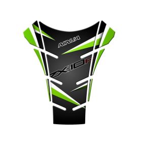 TANKSCHUTZ AUFKLEBER BEHARZTE GRUN ROT FITS KAWASAKI ZX-10R 2010-2017