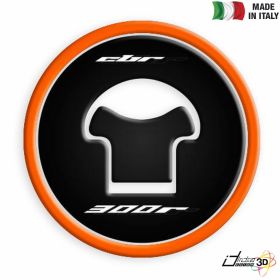 FUEL CAP STICKER RESINED ORANGE FITS HONDA CBR 300 R 2014-2017