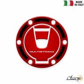 FUEL CAP STICKER RESINED RED FITS DUCATI MULTISTRADA 1200 2015-2017