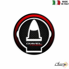 FUEL CAP STICKER RESINED RED FITS DUCATI DIAVEL 1200 2010-2014