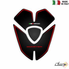 TANK PAD STICKER RESINED RED FITS DUCATI MONSTER 1200 2015-2019