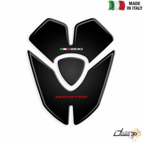 TANKSCHUTZ AUFKLEBER BEHARZTE SILBER FUR DUCATI MONSTER 1200 2015-2019