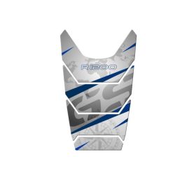TANKSCHUTZ AUFKLEBER BEHARZTE SILBER BLAU FITS BMW R 1200 GS 2008-2012