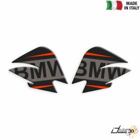 ADESIVI LATERALI RESINA ARGENTO ROSSO FOR