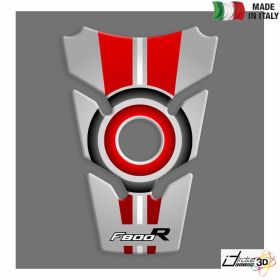 TANKSCHUTZ AUFKLEBER BEHARZTE SILBER ROT FUR BMW F 800 R 2012-2014