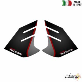 ADESIVI LATERALI RESINA ARGENTO ROSSO FOR