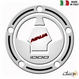 FUEL CAP STICKER RESINED WHITE FITS KAWASAKI ZX10R NINJA 2010-2015