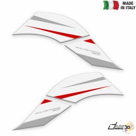 SIDE STICKERS RESINED WHITE FITS DUCATI MULTISTRADA 1200 2015-2017