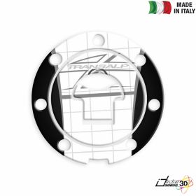 FUEL CAP STICKER RESINED WHITE BLACK FITS HONDA TRANSALP XL 700 V 2008-2013