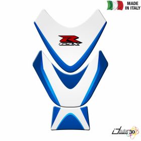 TANK PAD STICKER RESINED WHITE BLUE FITS SUZUKI GSX-R 1000 750 2010-2016