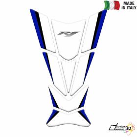 TANK PAD STICKER RESINED WHITE BLUE FITS YAMAHA YZF 1000 R1 2009-2014