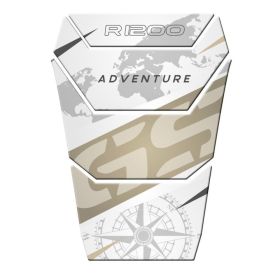 TANKSCHUTZ AUFKLEBER BEHARZTE WEISS GOLD FITS BMW R 1200 GS ADV 2006-2013