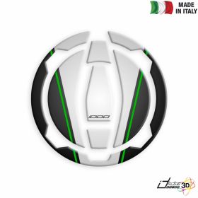 ADESIVO TAPPO BENZINA 3D BIANCO VERDE FOR
