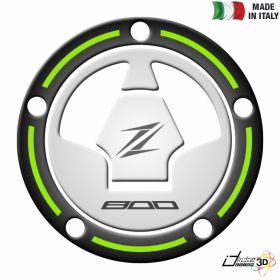 FUEL CAP STICKER RESINED WHITE GREEN FITS KAWASAKI Z 800 2013-2017