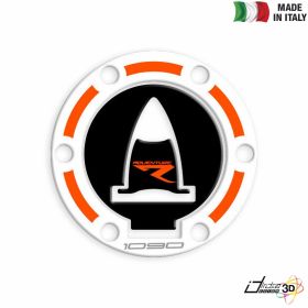 ADESIVO FUEL CAP 3D BIANCO ARANCIO FOR