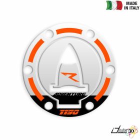 TANKDECKEL AUFKLEBER BEHARZTE WEISS ORANGE FUR KTM 1190 ADVENTURE R 2015-2016